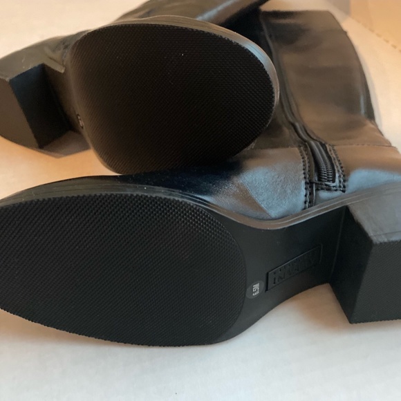 Alfani Bexleyy Black Wide Calf Leather Boots - Picture 10 of 11